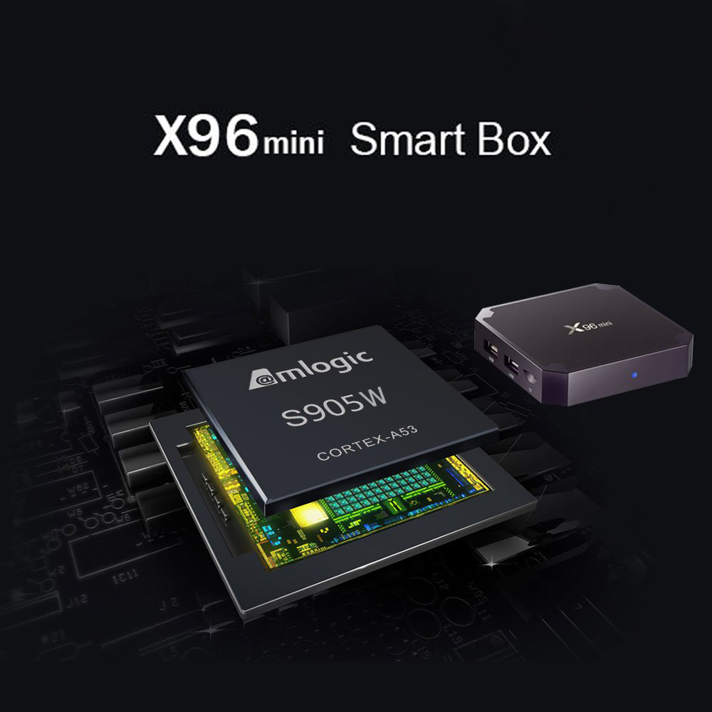 TV Box Smart X96Mini Android-CPU Amlogic S905W,RAM2G ,ROM16G